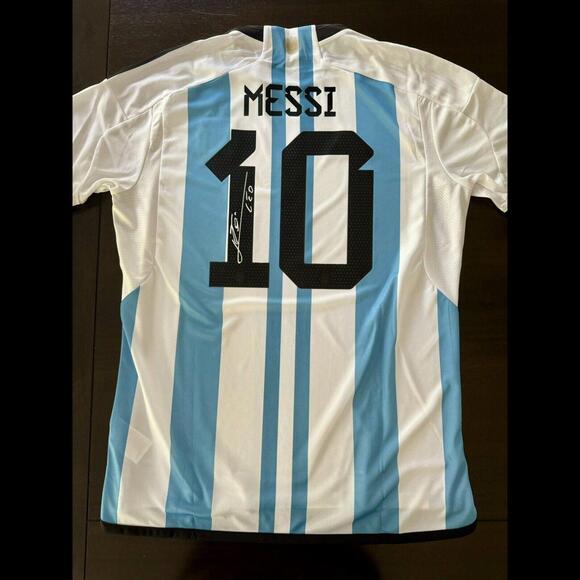 2022 Adidas World Cup 3 STAR Argentina MESSI Signature Stamped S 100% Authentic